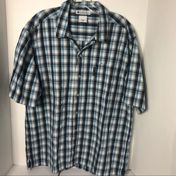 Columbia Button Down Blue Plaid - Picture 1 of 5